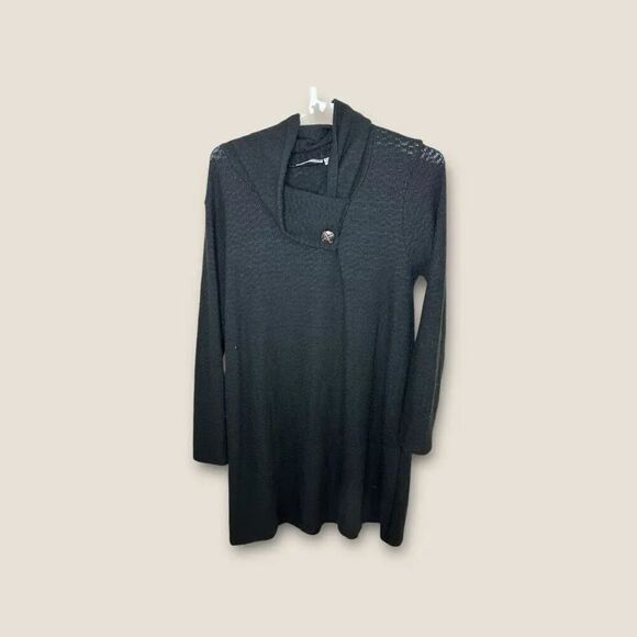 Vasna Women’s Long Sleeve Black Poncho Sweater Size Medium - Picture 1 of 4